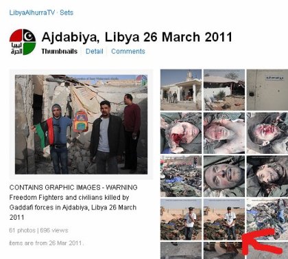 Screenshot: Victims of Ajdabiya NATO massacre presented by LibyaAlhurraTV